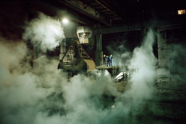 Workers at a steel and iron plant. Tonghua, Jilin Province, China, from the series Dark Clouds, Ian Teh, 2006