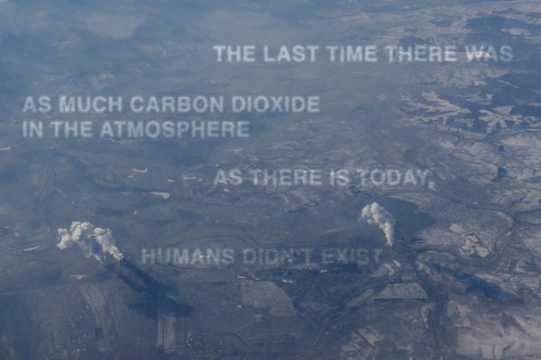 The last time there was as much carbon dioxide in the atmosphere as there is today, humans didn't exist, Oliver Ressler, 2020. Courtesy of the artist and Àngels (Barcelona) and The Gallery Apart (Rome)